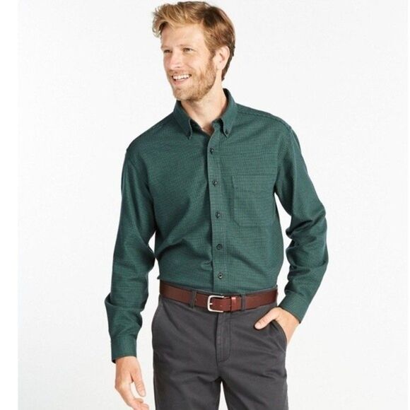 L.L.Bean Men's Wicked Good Flannel Shirt Traditional Fit houndstooth Size  XXL - Picture 2 of 5